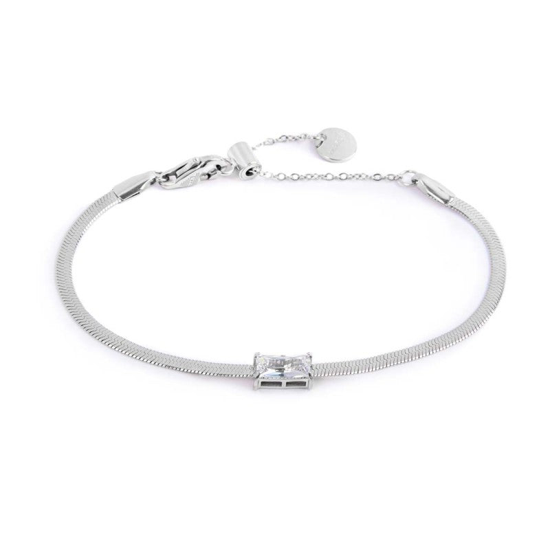 Bracciale catena snake con zircone baguette - Desidero