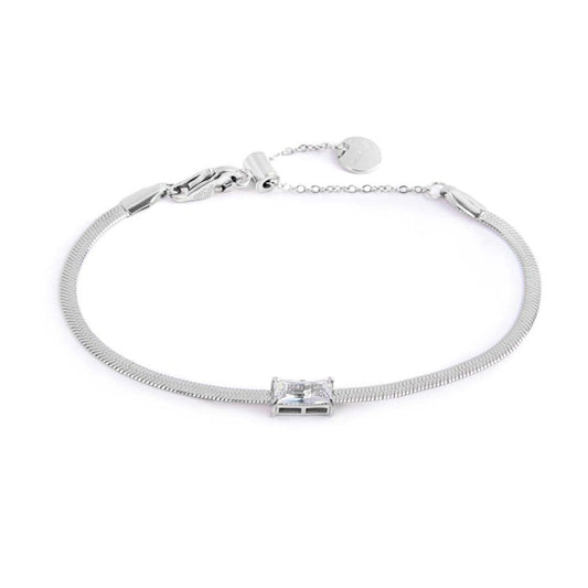 Bracciale catena snake con zircone baguette - Desidero