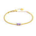 Carica l'immagine nel visualizzatore della galleria, Bracciale catena snake con zircone baguette - Desidero
