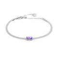 Carica l'immagine nel visualizzatore della galleria, Bracciale catena snake con zircone baguette - Desidero
