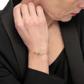 Carica l'immagine nel visualizzatore della galleria, Bracciale catena snake con zircone baguette - Desidero
