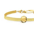Carica l'immagine nel visualizzatore della galleria, Bracciale catena snake piatta multifilo con bottone martellato
