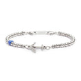 Carica l'immagine nel visualizzatore della galleria, Bracciale con ancora elementi in ematite ed acciaio e rondella sodalite - Desidero
