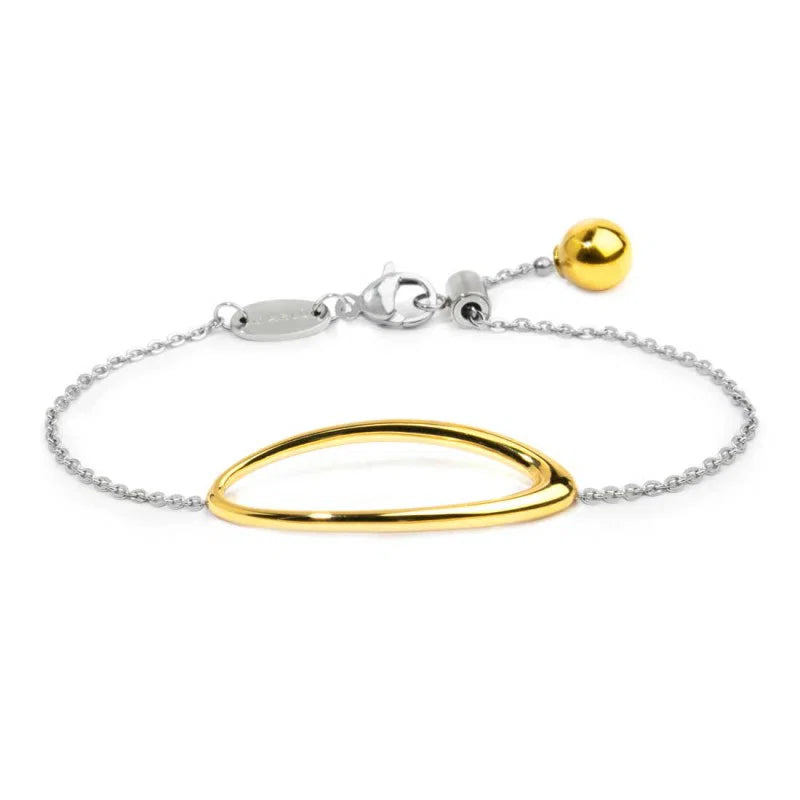 BRACCIALE CON ANELLO OVALE CENTRALE