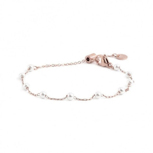 2br0070r-w Bracciale con catena e perle