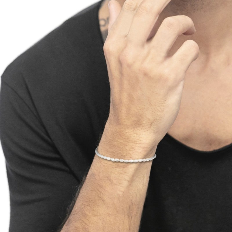 Bracciale con perle ovali