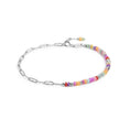 Carica l'immagine nel visualizzatore della galleria, Bracciale con perline colorate e catena a maglia larga
