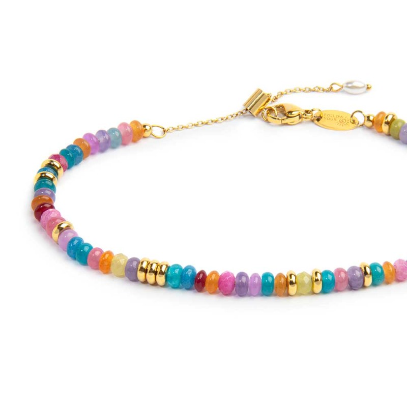 Bracciale con perline colorate