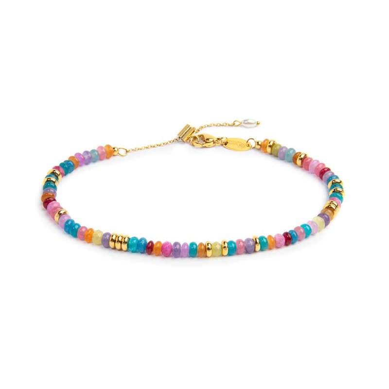 Bracciale con perline colorate