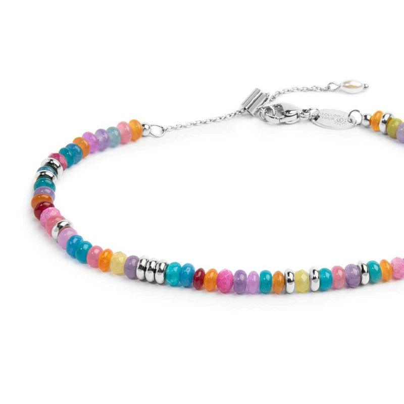 Bracciale con perline colorate