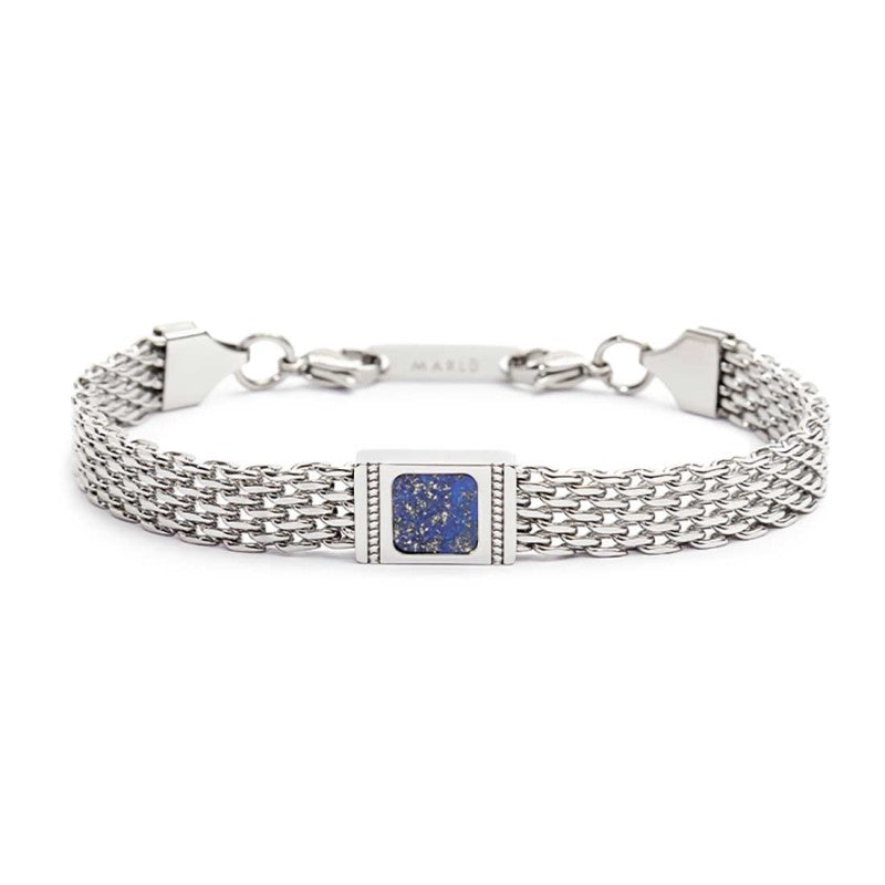 Bracciale con pietra centrale catena mesh - Desidero