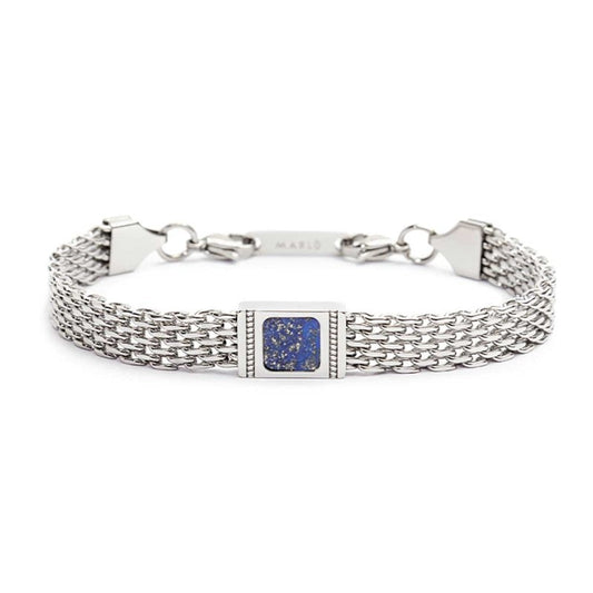Bracciale con pietra centrale catena mesh - Desidero