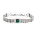 Carica l'immagine nel visualizzatore della galleria, Bracciale con pietra centrale catena mesh - Desidero
