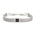 Carica l'immagine nel visualizzatore della galleria, Bracciale con pietra centrale catena mesh - Desidero
