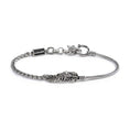Carica l'immagine nel visualizzatore della galleria, Bracciale con piuma con catena snake e sonaglio
