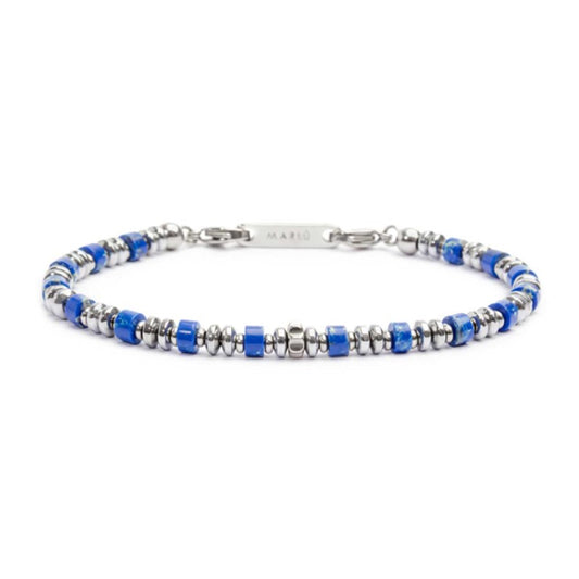 Bracciale con rondelle in pietra ed elementi in ematite - Desidero