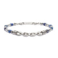 Carica l'immagine nel visualizzatore della galleria, Bracciale con sodalite a rondelle e catena marine - Desidero
