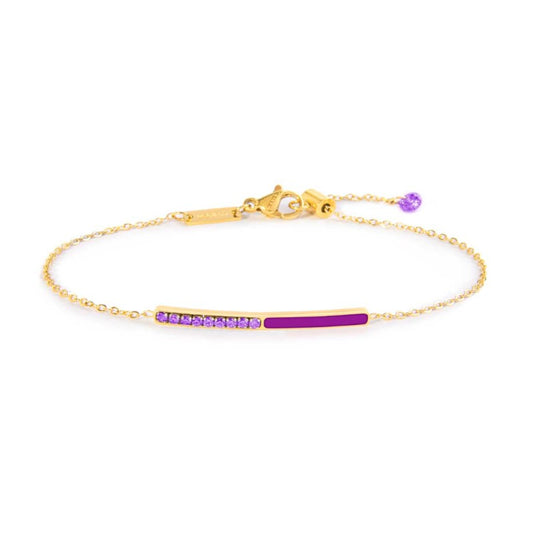 Bracciale con zirconi e smalto