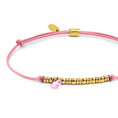 Carica l'immagine nel visualizzatore della galleria, Bracciale cordino con elementi acciaio e zircone pendente
