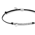 Carica l'immagine nel visualizzatore della galleria, Bracciale cordino con elementi acciaio e zircone pendente
