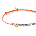 Carica l'immagine nel visualizzatore della galleria, Bracciale cordino con elementi acciaio e zircone pendente
