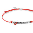 Carica l'immagine nel visualizzatore della galleria, Bracciale cordino con elementi acciaio e zircone pendente
