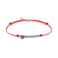 Carica l'immagine nel visualizzatore della galleria, Bracciale cordino con elementi acciaio e zircone pendente
