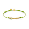 Carica l'immagine nel visualizzatore della galleria, Bracciale cordino con elementi acciaio e zircone pendente

