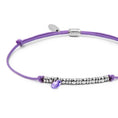 Carica l'immagine nel visualizzatore della galleria, Bracciale cordino con elementi acciaio e zircone pendente
