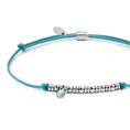 Carica l'immagine nel visualizzatore della galleria, Bracciale cordino con elementi acciaio e zircone pendente
