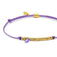 Carica l'immagine nel visualizzatore della galleria, Bracciale cordino con elementi acciaio e zircone pendente
