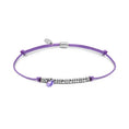 Carica l'immagine nel visualizzatore della galleria, Bracciale cordino con elementi acciaio e zircone pendente
