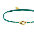 Carica l'immagine nel visualizzatore della galleria, Bracciale cordino con moschettone ad anello centrale
