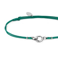 Carica l'immagine nel visualizzatore della galleria, Bracciale cordino con moschettone ad anello centrale
