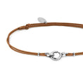 Carica l'immagine nel visualizzatore della galleria, Bracciale cordino con moschettone ad anello centrale
