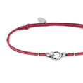 Carica l'immagine nel visualizzatore della galleria, Bracciale cordino con moschettone ad anello centrale
