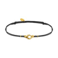 Carica l'immagine nel visualizzatore della galleria, Bracciale cordino con moschettone ad anello centrale
