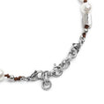Carica l'immagine nel visualizzatore della galleria, Bracciale cordino marrone con perle 8mm - Desidero
