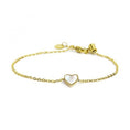 Carica l'immagine nel visualizzatore della galleria, 15BR070G-W BRACCIALE CUORE DI MADREPERLA
