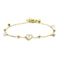 Carica l'immagine nel visualizzatore della galleria, 15BR069G-W BRACCIALE CUORE MADREPERLA
