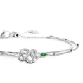 Carica l'immagine nel visualizzatore della galleria, Bracciale doppia catena con serpente e zircone - Desidero
