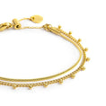 Carica l'immagine nel visualizzatore della galleria, Bracciale doppia catena snake e grumetta con sfere
