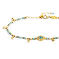 Carica l'immagine nel visualizzatore della galleria, Bracciale elementi di ematite sfacetttata con occhio centrale
