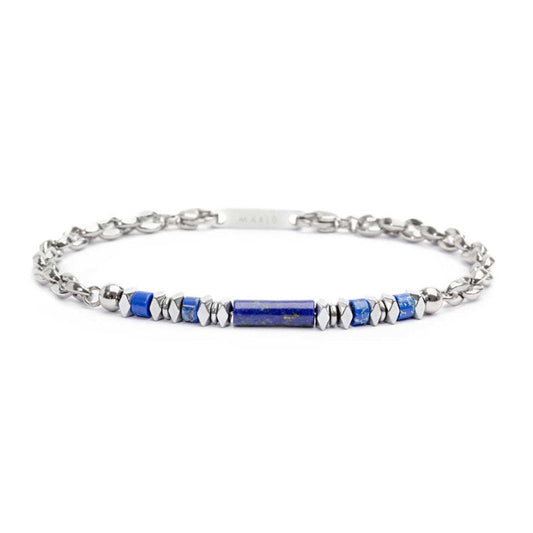 Bracciale elementi in pietra ed elementi in ematite catena marine - Desidero