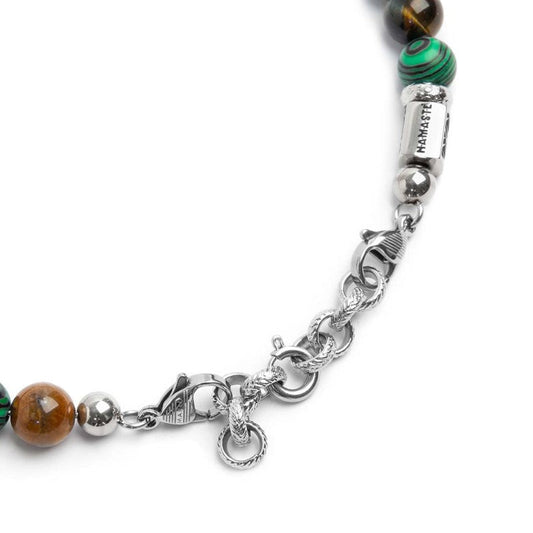Bracciale malachite e occhio di tigre 8mm - Desidero