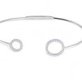Carica l'immagine nel visualizzatore della galleria, Bracciale rigido cerchi con zirconi bianchi
