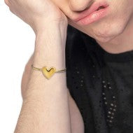 Bracciale rigido con cuore irregolare