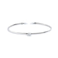 Carica l'immagine nel visualizzatore della galleria, Bracciale rigido con zircone 5.25mm centrale e zirconi alle estremità
