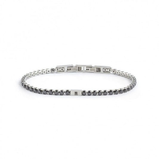 1br0068-n Bracciale con catena tennis