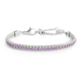 Carica l'immagine nel visualizzatore della galleria, Bracciale tennis zirconi baguette catena snake squadrata
